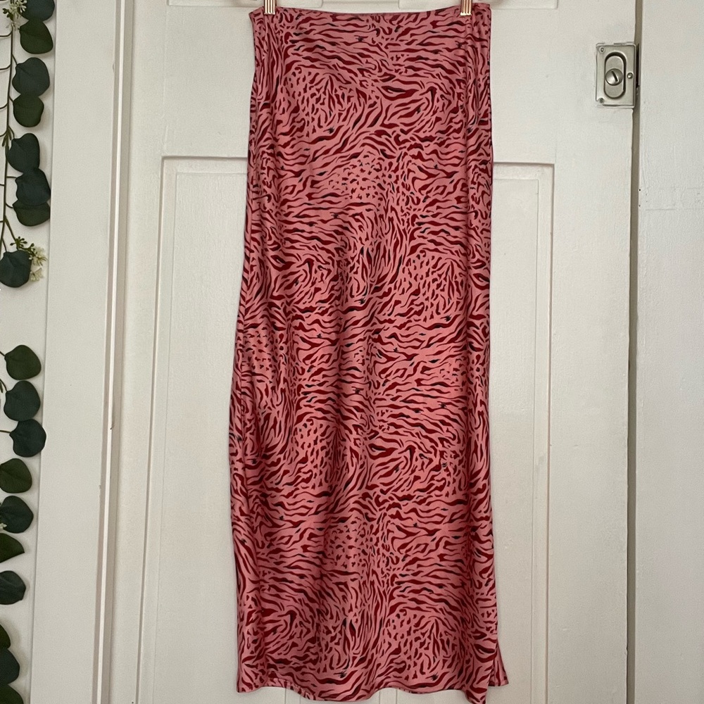 Ankle length satin Topshop skirt 6